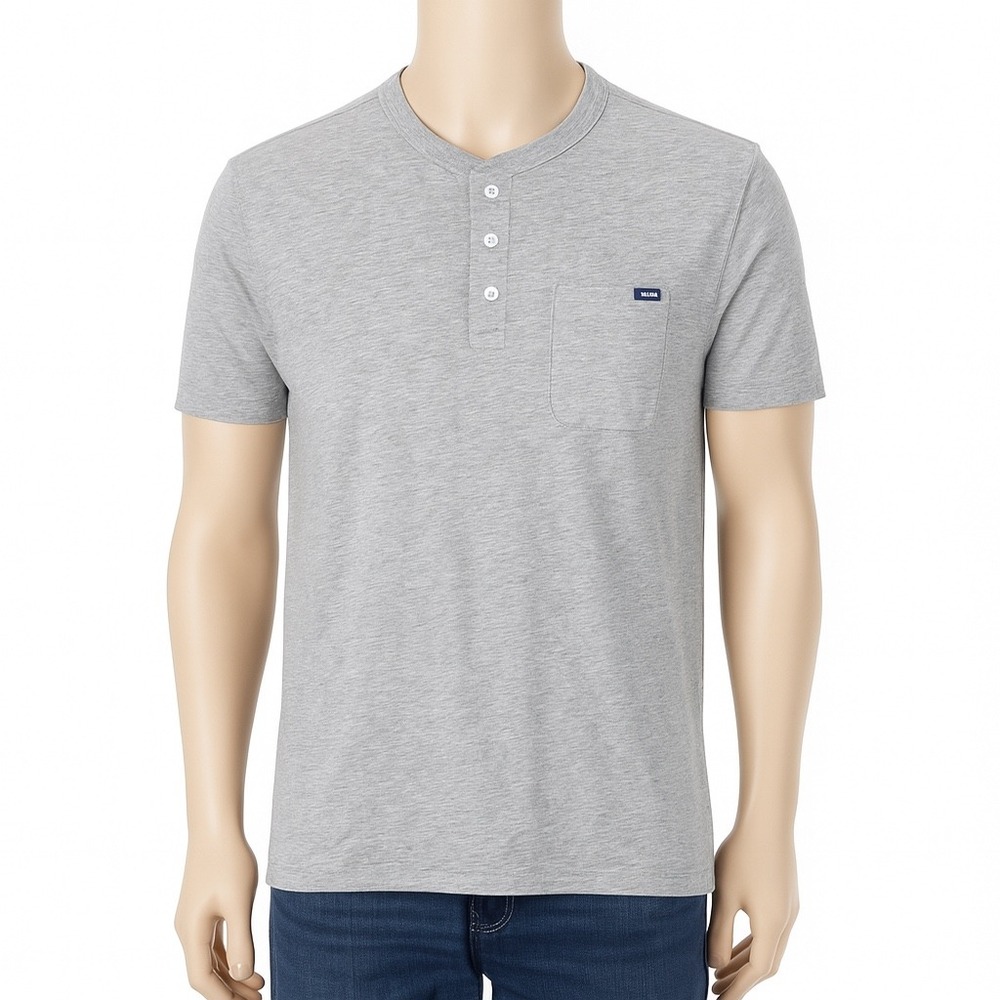 Chubbies Shirt‎ Mens Gray Henley Short Sleeve Casual Minimalist Neutral Size M